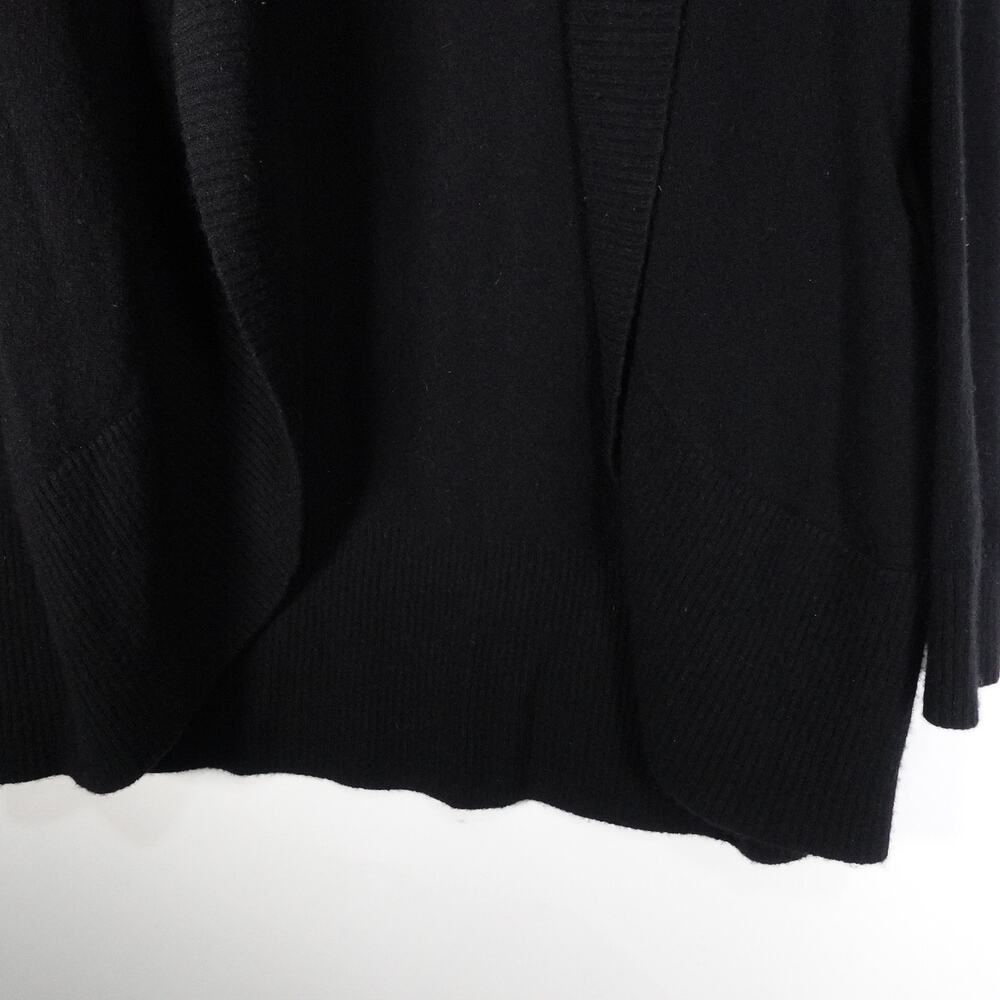 GUC Quince Black Mongolian Cashmere Open Cardigan Sweater Medium 1002 - Picture 5 of 12